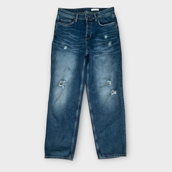 AllSaints Reeves Distressed Straight Leg Jeans - Picture 2 of 9